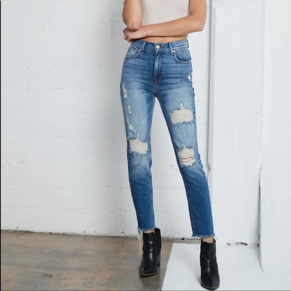 Revice Uptown High Rise Distressed Jeans Size 25